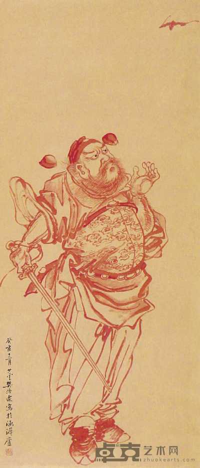 樊浩霖 癸亥（1923年）作 福从天降 立轴 110×47cm